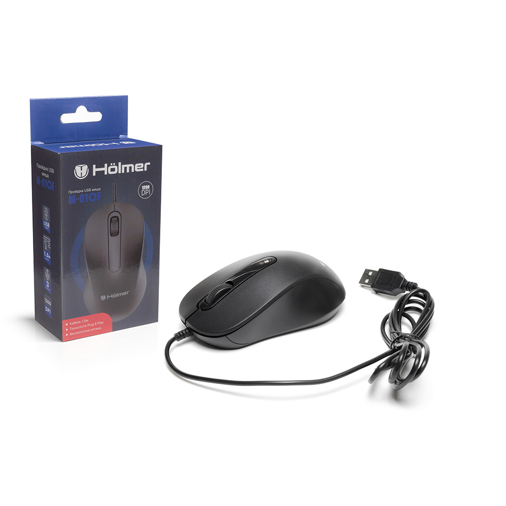 Фото 16 Мышь HOLMER M-01OF Black