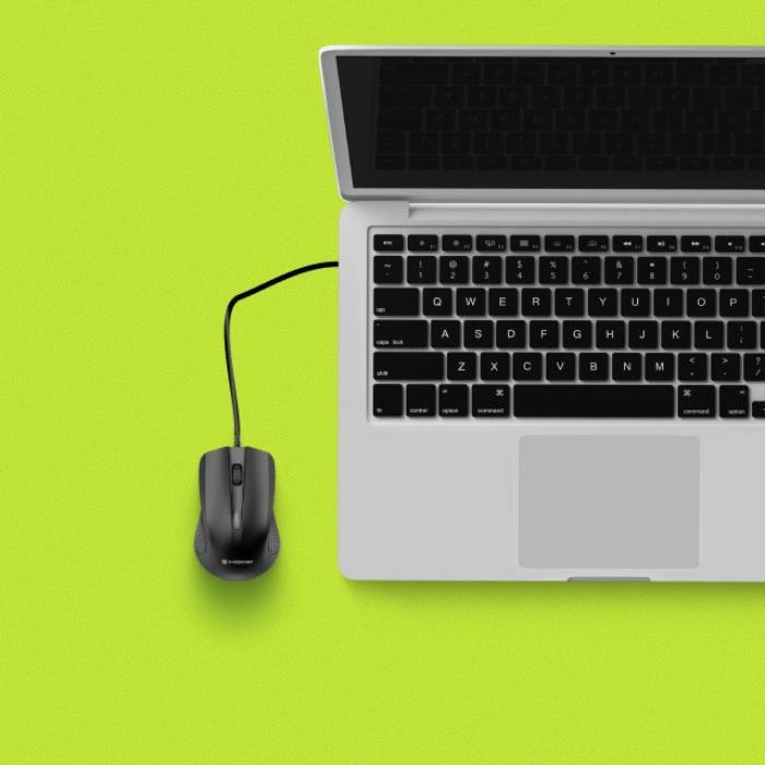 Мышь HOLMER M-02OF Black Проводное подключение USB