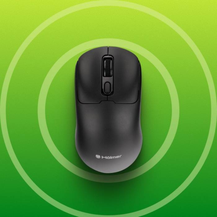 Мышь HOLMER MW-03OF Black Комплектация Мышь – 1 шт; USB-приемник – 1 шт; зарядный кабель USB Type-C – 1 шт