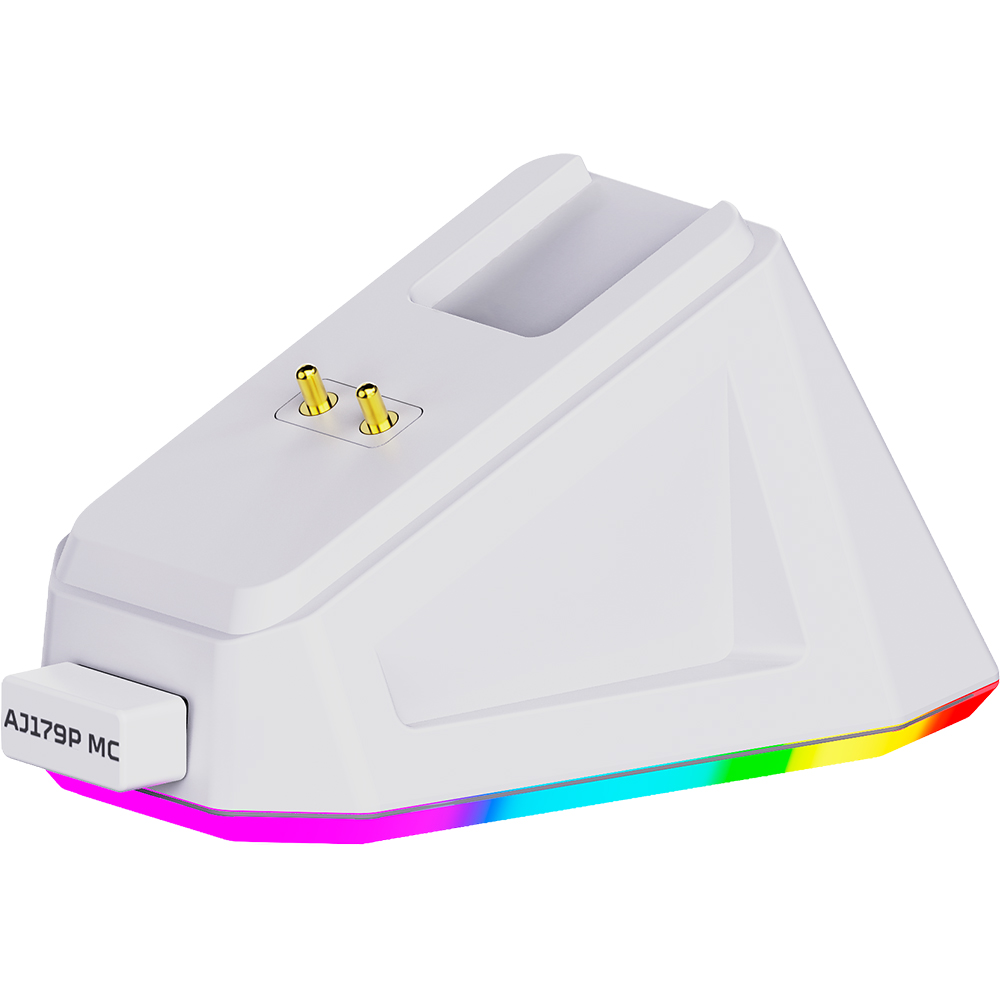 Мышь AJAZZ AJ179P MC Charging Dock Wireless/Bluetooth/USB White (AJ179P-MC-W) Беспроводное подключение Bluetooth + RF