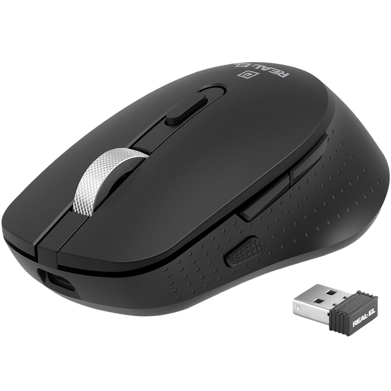 Миша REAL EL RM-380W Black (EL123200057) Бездротове підключення RF
