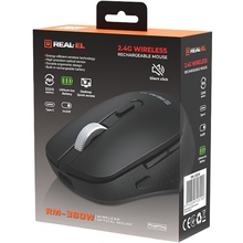 Миша REAL EL RM-380W Black (EL123200057)