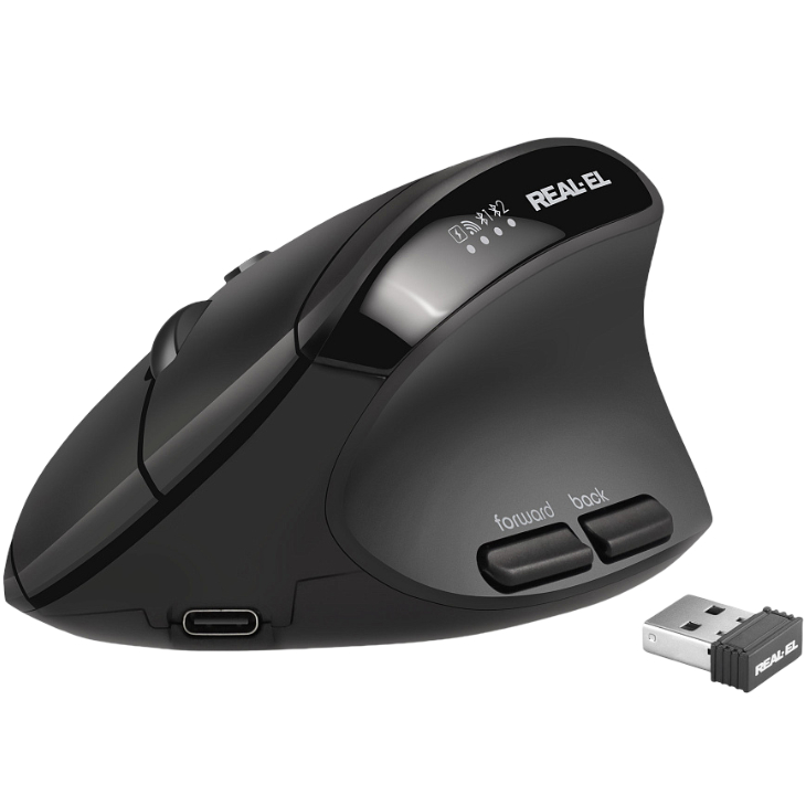 Миша REAL EL RM-490W Black (EL123200058) Додатково Одночасне підключення до 3 пристроїв