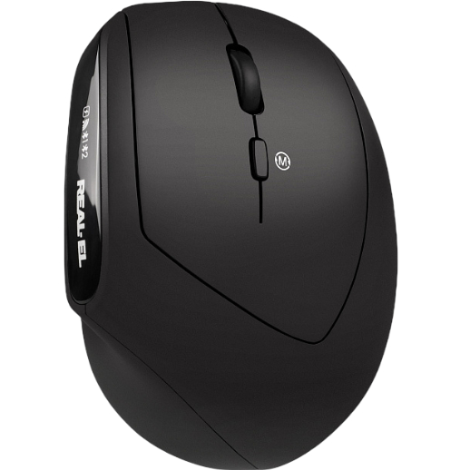 Фото Миша REAL EL RM-490W Black (EL123200058)