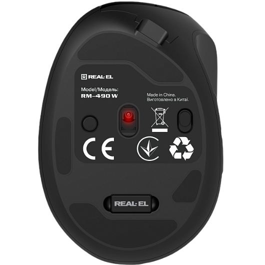 Замовити Миша REAL EL RM-490W Black (EL123200058)
