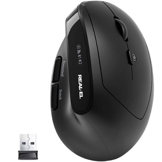 Миша REAL EL RM-490W Black (EL123200058)