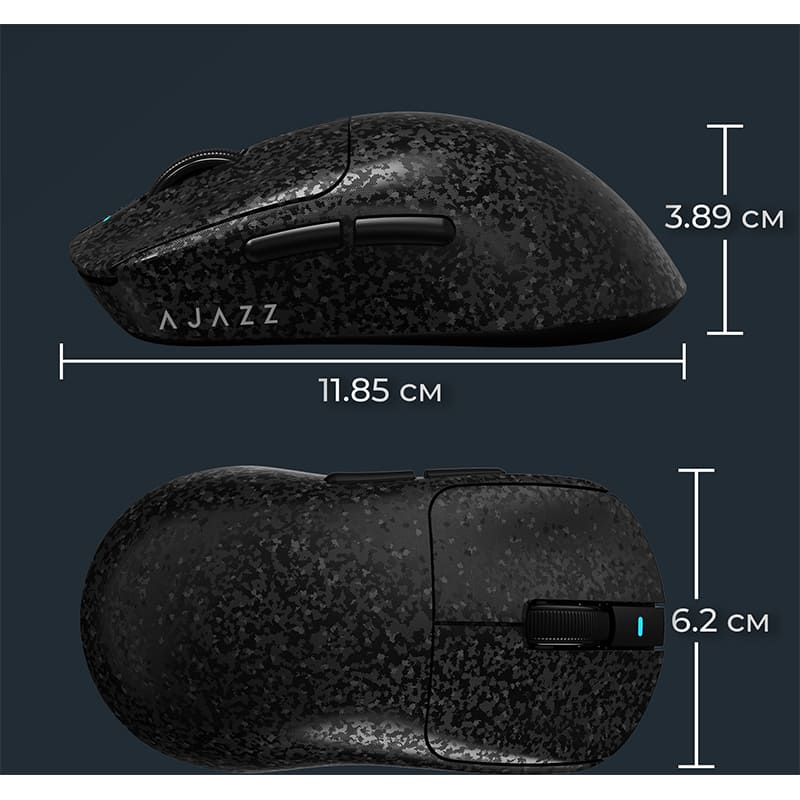 В Фокстрот Мышь AJAZZ AJ199 Carbon fiber Black (AJ199-B)