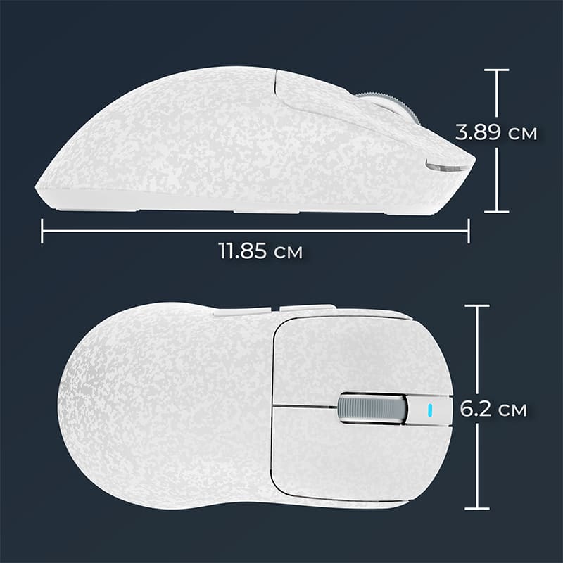 У Фокстрот Миша AJAZZ AJ199 Carbon fiber White (AJ199-W)