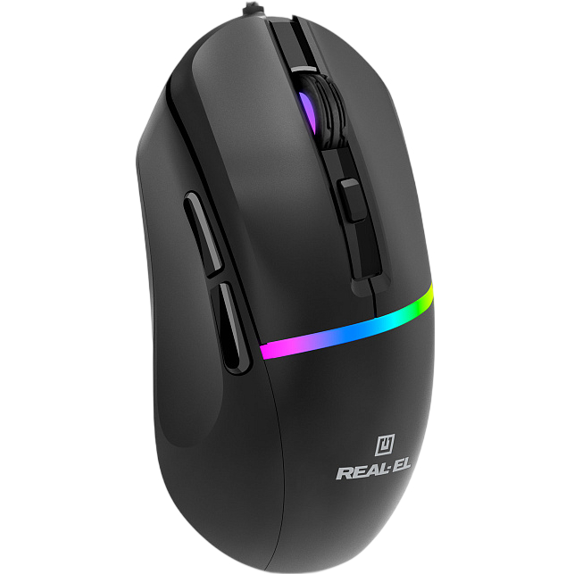 Миша REAL EL RM-530 Black (EL123200053) Дротове підключення USB