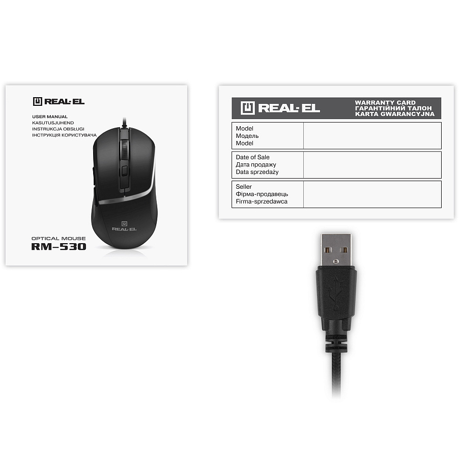 Покупка Миша REAL EL RM-530 Black (EL123200053)