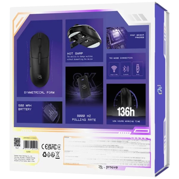 В Украине Мышь PROOVE GAMING RC Raider 8K black (WMRR00122001)