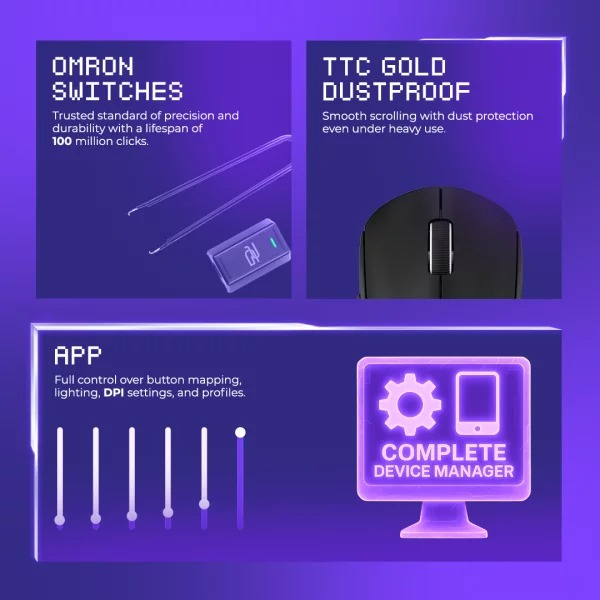 Обзор Мышь PROOVE GAMING RC Raider 8K black (WMRR00122001)