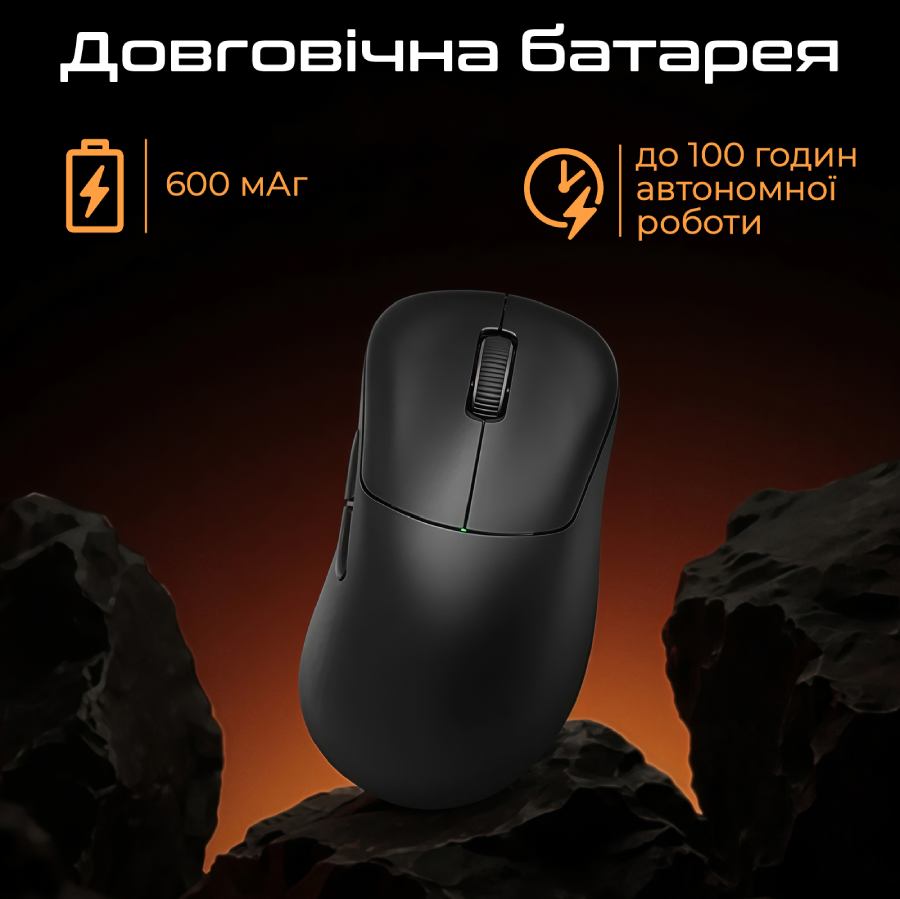 Мышь RAWM ER21PRO  Blue Дополнительно скорость ускорения: 50G; скорость движения: 750IPS; сенсор: PixArt PAW3950; чип Nordic 52840; оптические переключатели TTC Optical Micro; емкость аккумулятора: 300 мАч; время зарядки: 1.5 часа