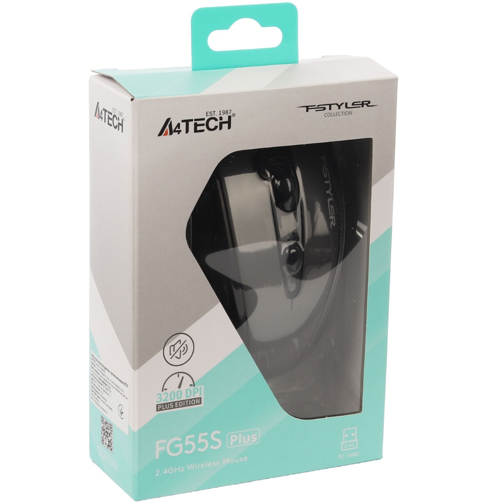 У Фокстрот Миша A4TECH FG55S Plus (Grey)