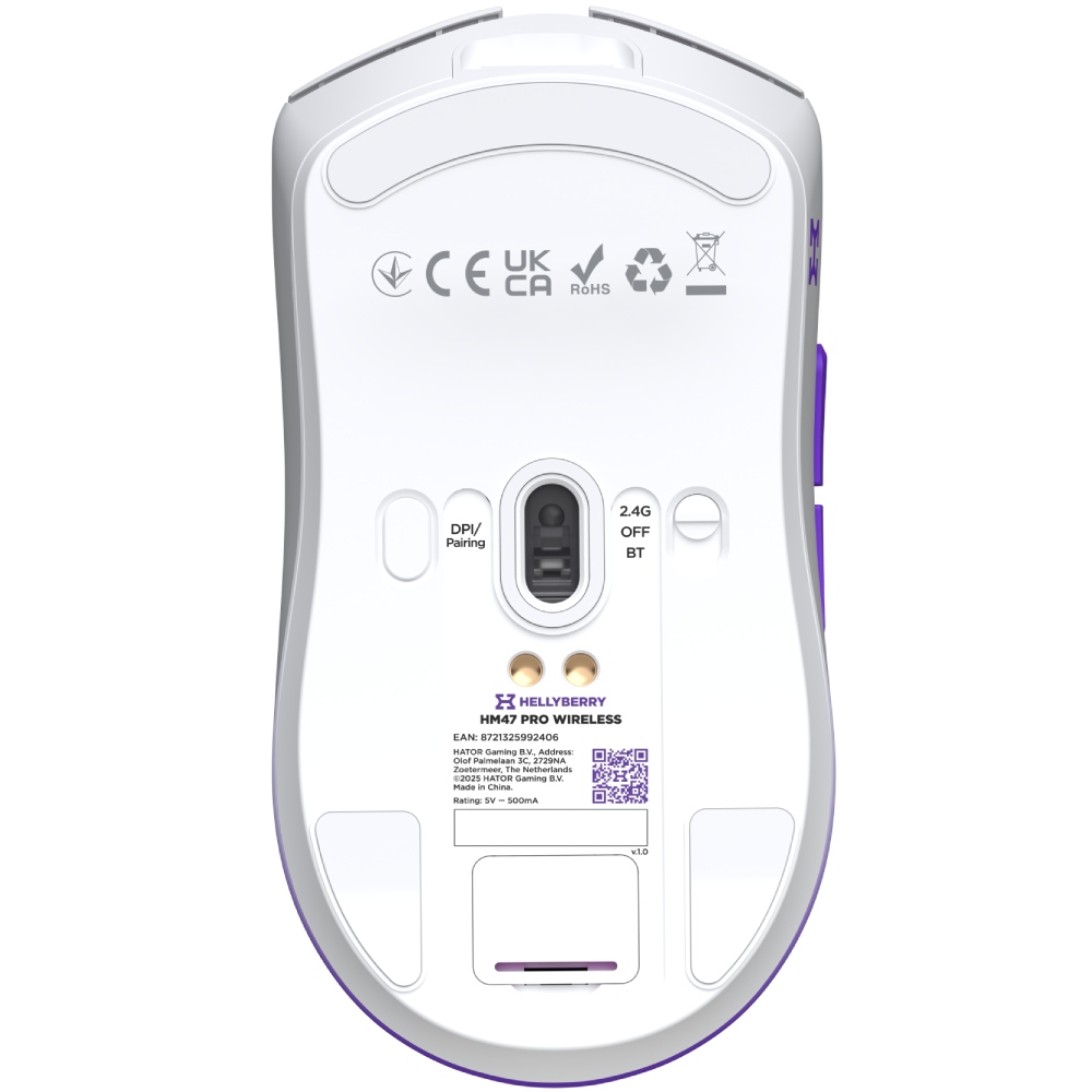 Покупка Миша HATOR Hellyberry HM47 PRO бездротовий White-Violet gradient (HM47PRO_white_violet)