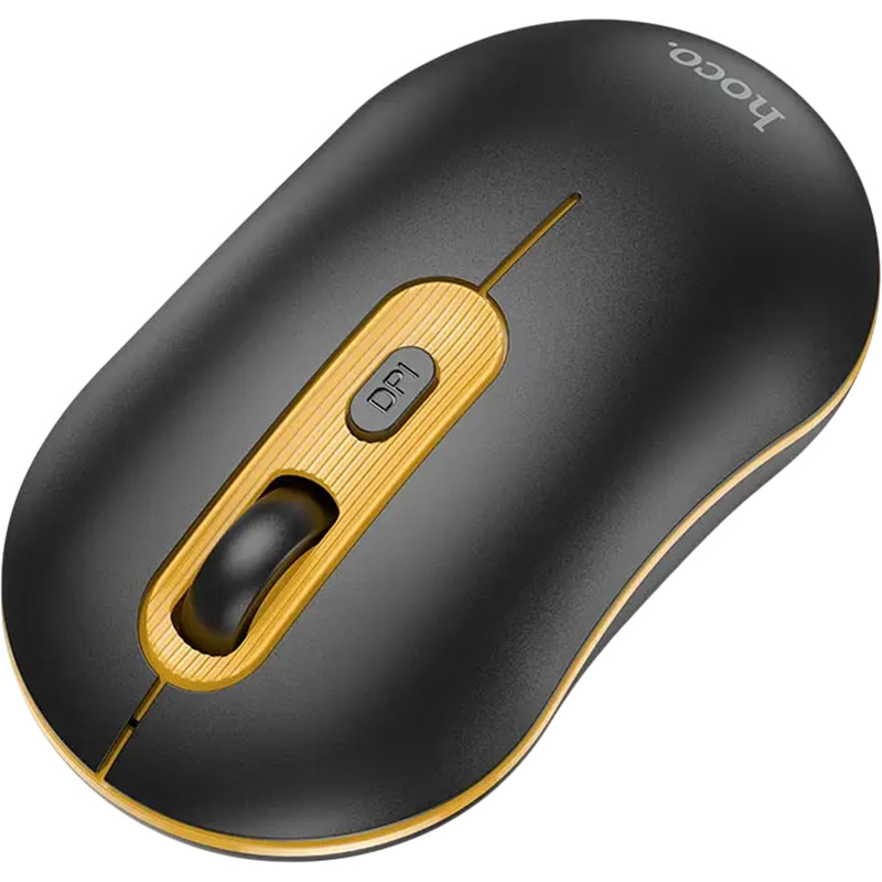 Миша HOCO GM21 Platinum 2.4G business wireless Black Yellow (6931474790941)