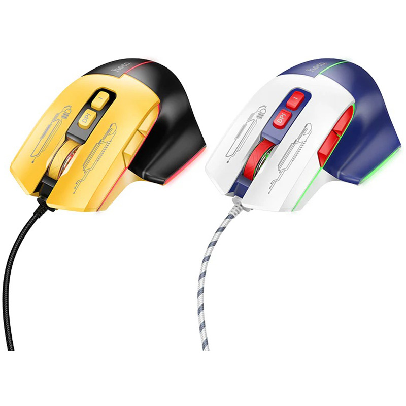 Мышь HOCO GM31 Overlord luminous gaming wired Black Yellow (6942007629201) Тип подключения проводное
