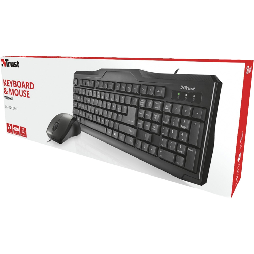 Покупка Комплект TRUST Classicline Wired Keyboard and Mouse (21909)