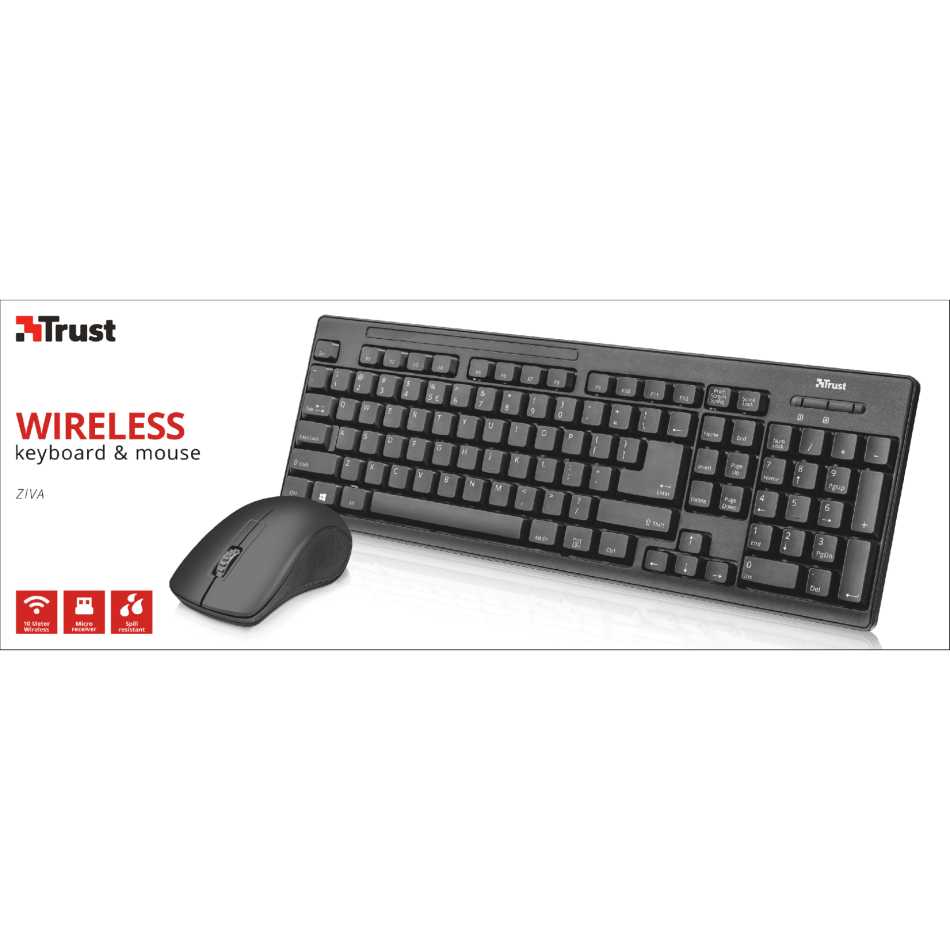 Покупка Комплект TRUST Ziva wireless keyboard and mouse (22666)