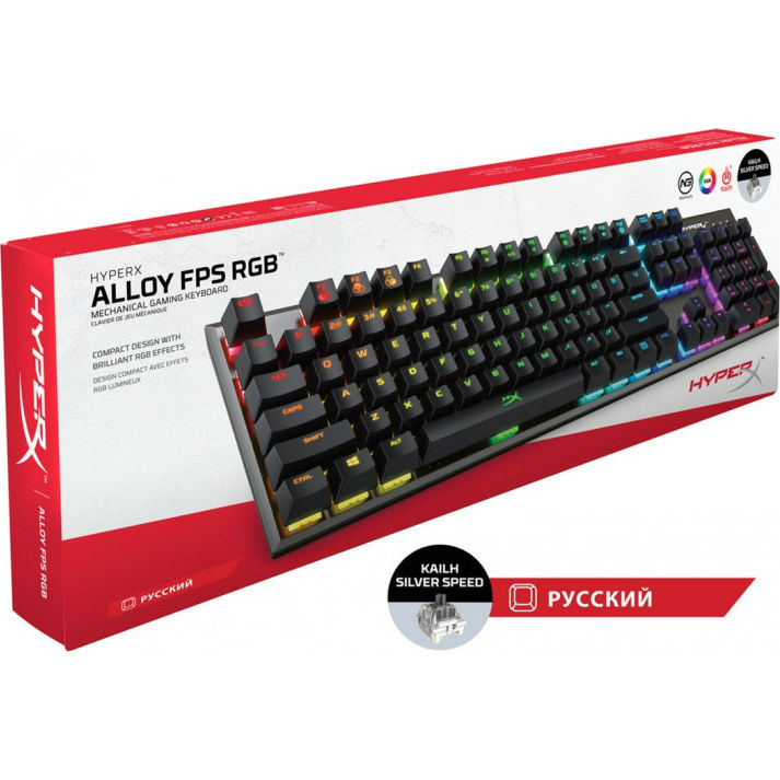 Клавіатура Hyper Alloy FPS RGB (HX-KB1SS2-RU) Підключення дротове