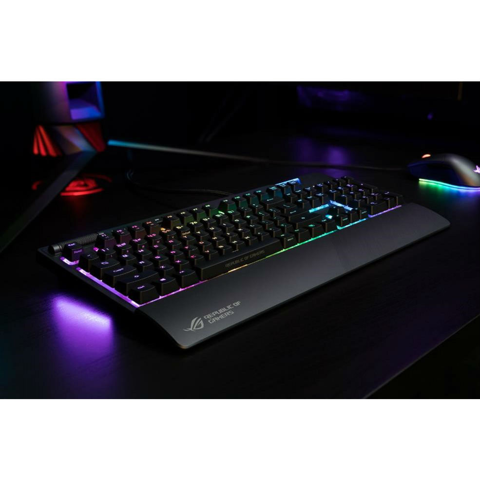 Изображение Клавиатура ASUS ROG STRIX FLARE Cherry Red UKR (90MP00M0-B0UA00)