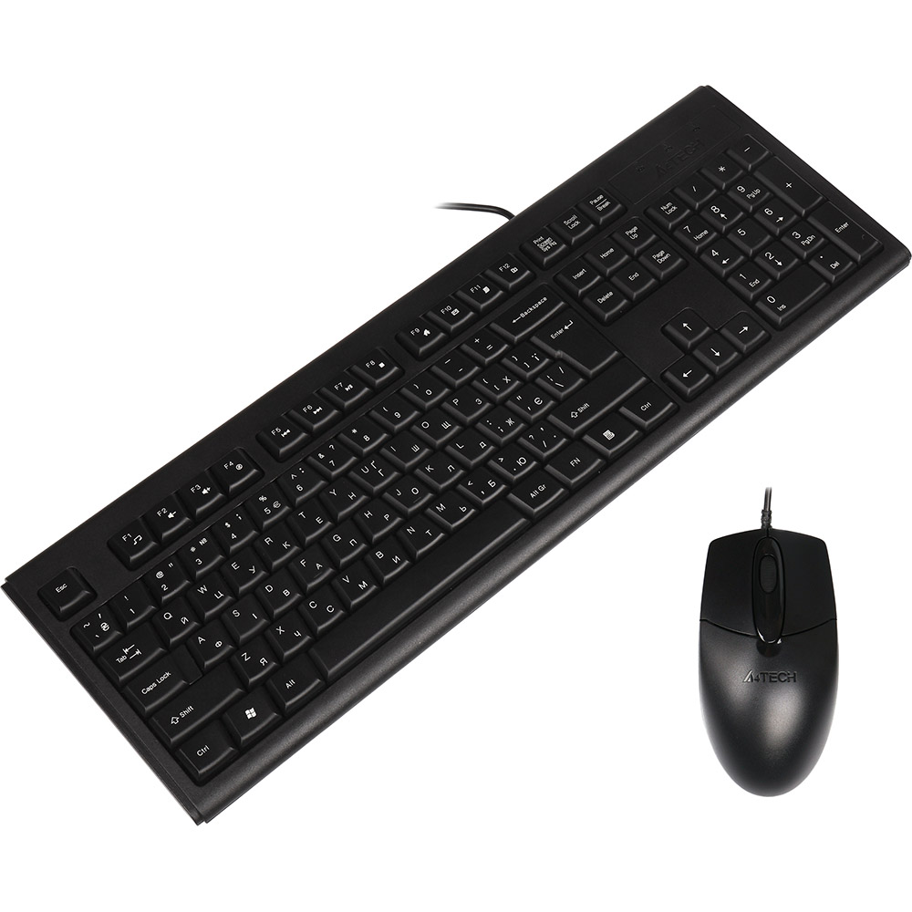 Комплект A4TECH KR-8372 (Black) Конструкція мембранна