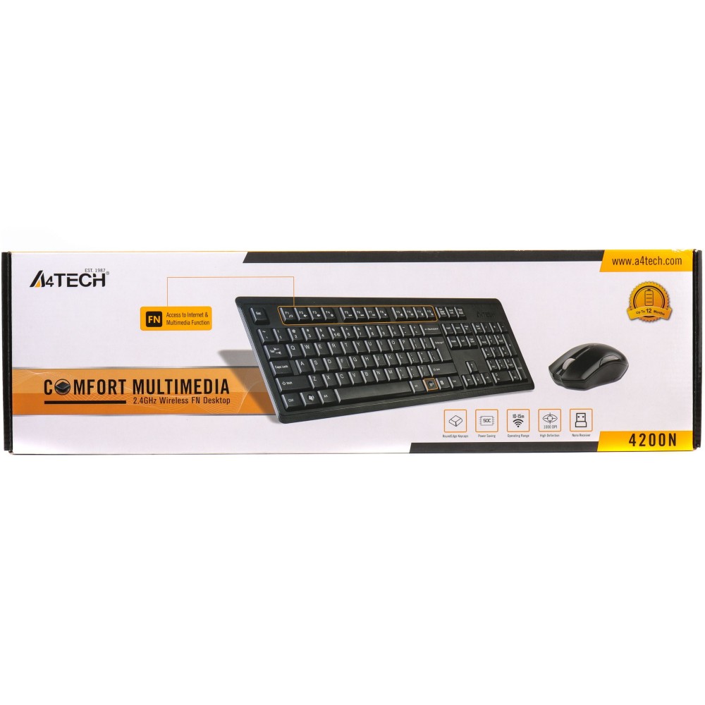 Комплект A4TECH 4200N (GR-92+G3-200N) Підключення бездротове