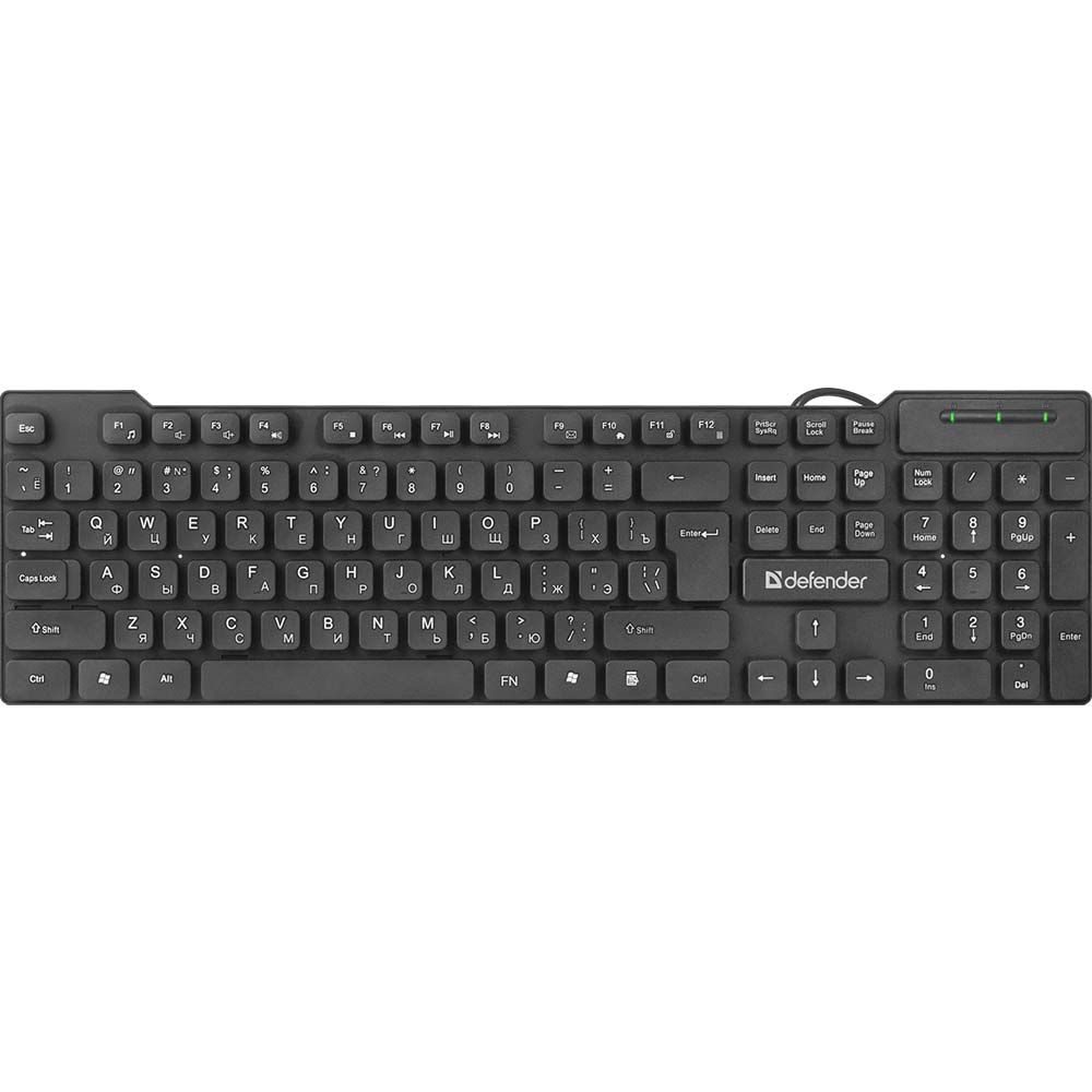 Клавіатура DEFENDER OfficeMate HB-260 RU Black (45260)