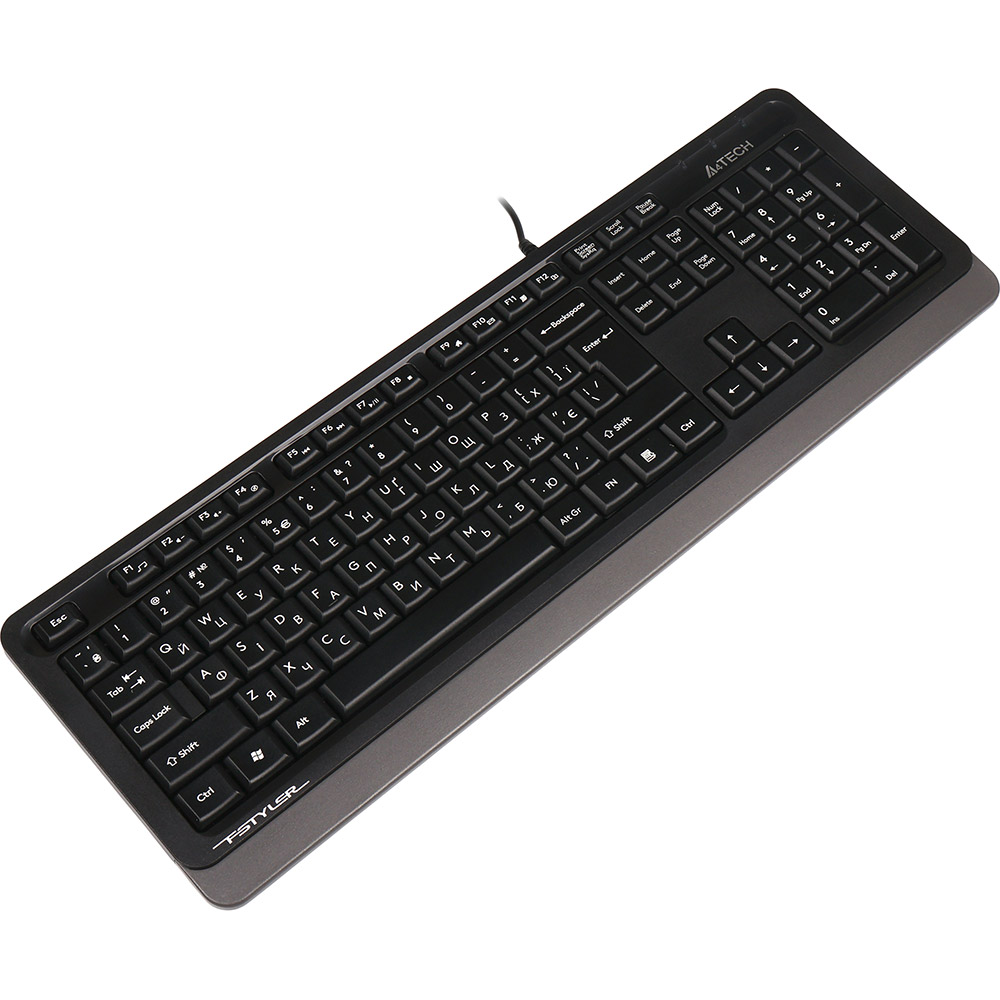 Клавіатура A4TECH FK10 Grey Клавіатура A4TECH FK10 Grey Конструкція мембранна