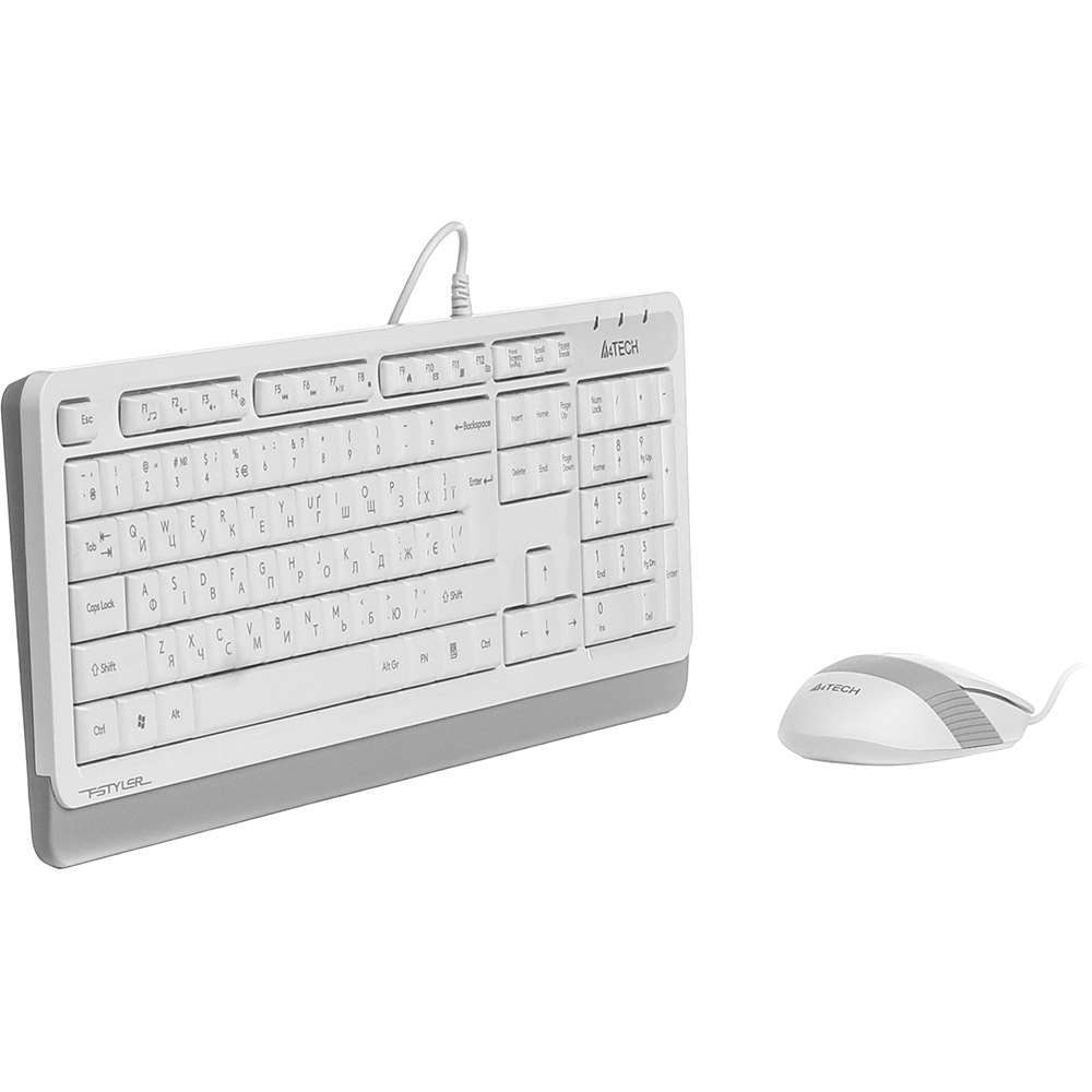 Комплект A4TECH F1010 White Конструкція мембранна