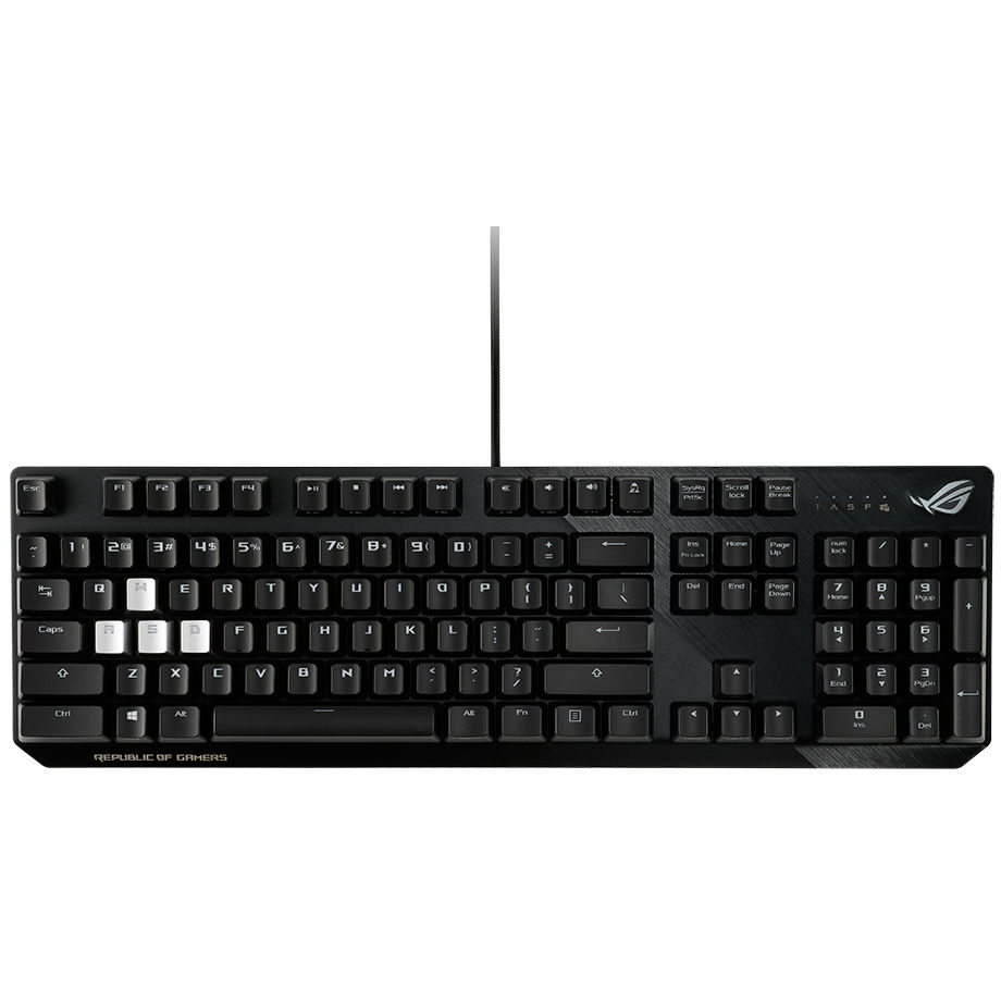 Зовнішній вигляд Клавіатура ASUS ROG Strix Scope Cherry MX Red RGB USB (90MP0180-B0RA00)