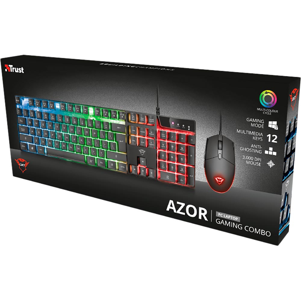 Огляд Комплект TRUST GXT 838 Azor Gaming Combo Black (23289)