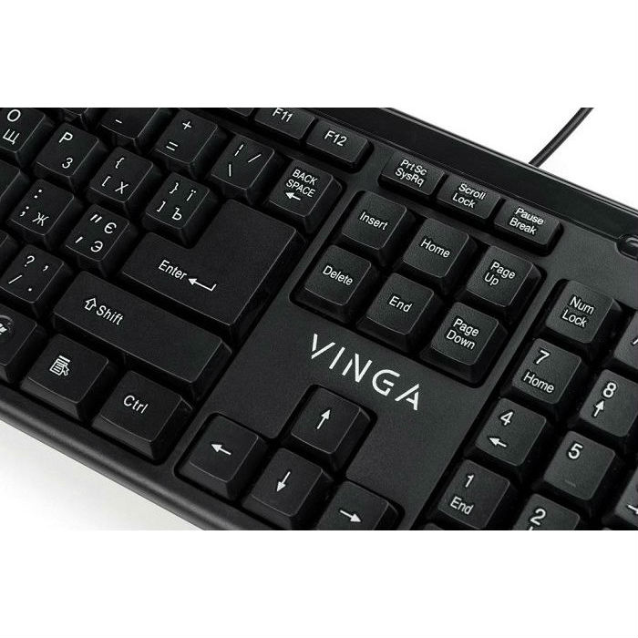 Клавіатура Vinga KB320BK Конструкція мембранна