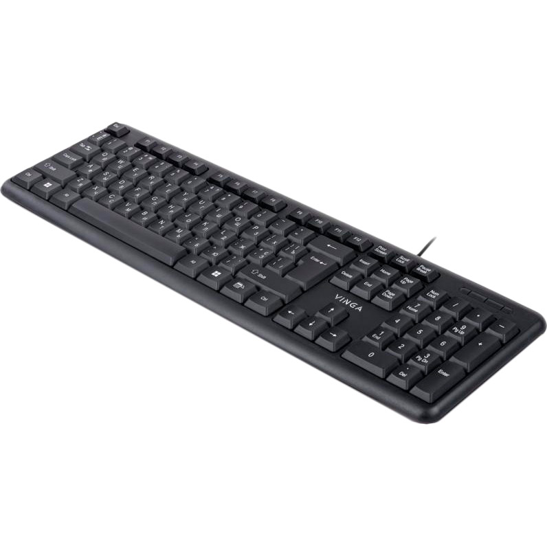 Клавіатура VINGA KB110BK Black (U0247667) Підключення дротове