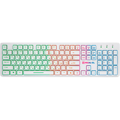 Клавіатура REAL EL 7070 Comfort Backlit White (EL123100019)