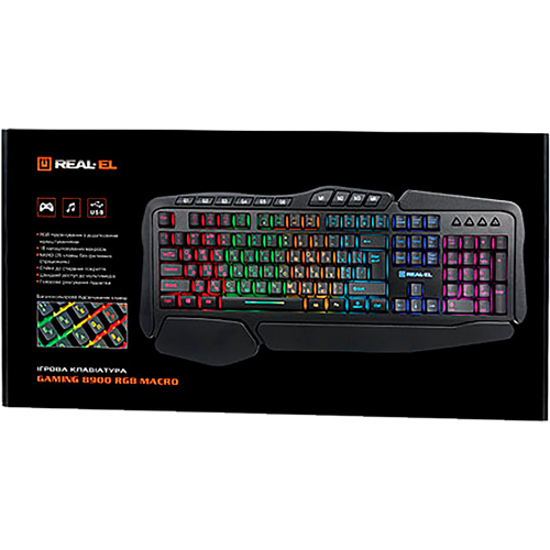 Клавіатура REAL EL Gaming 8900 RGB Macro (EL123100025) Клас ігрова