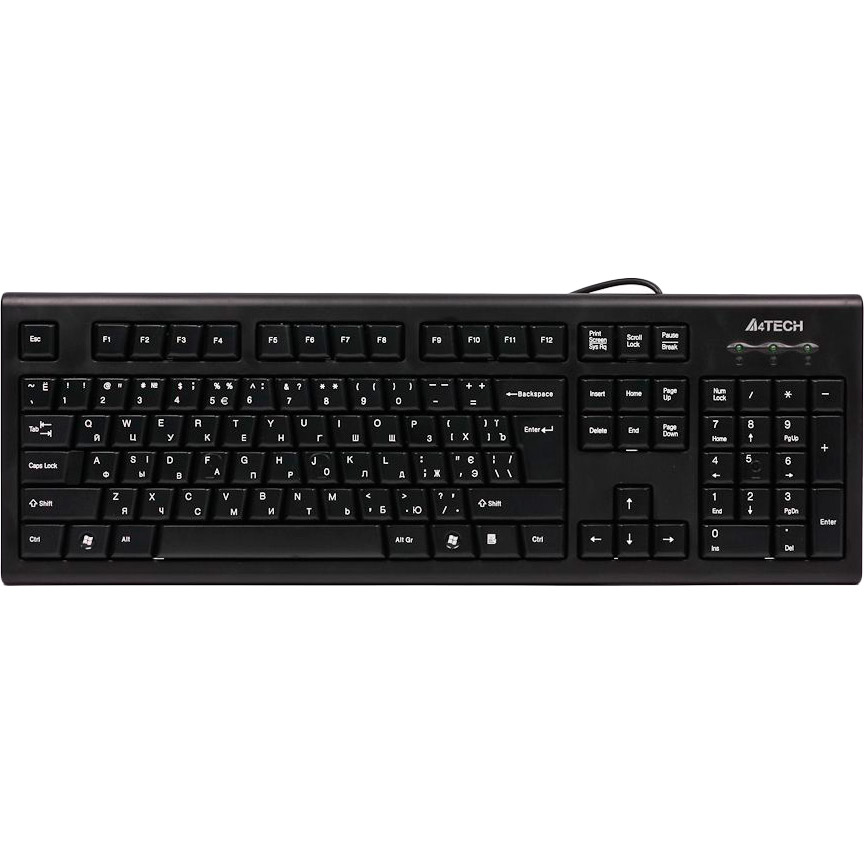 Комплект A4TECH KR-8572 Black Комплектация клавиатура+мышь