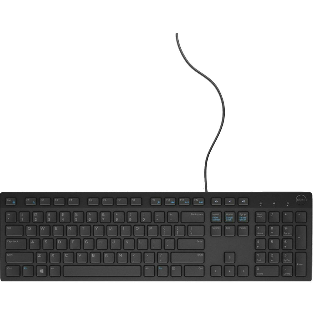 Клавиатура DELL KB216 EN Black (580-ADHK)