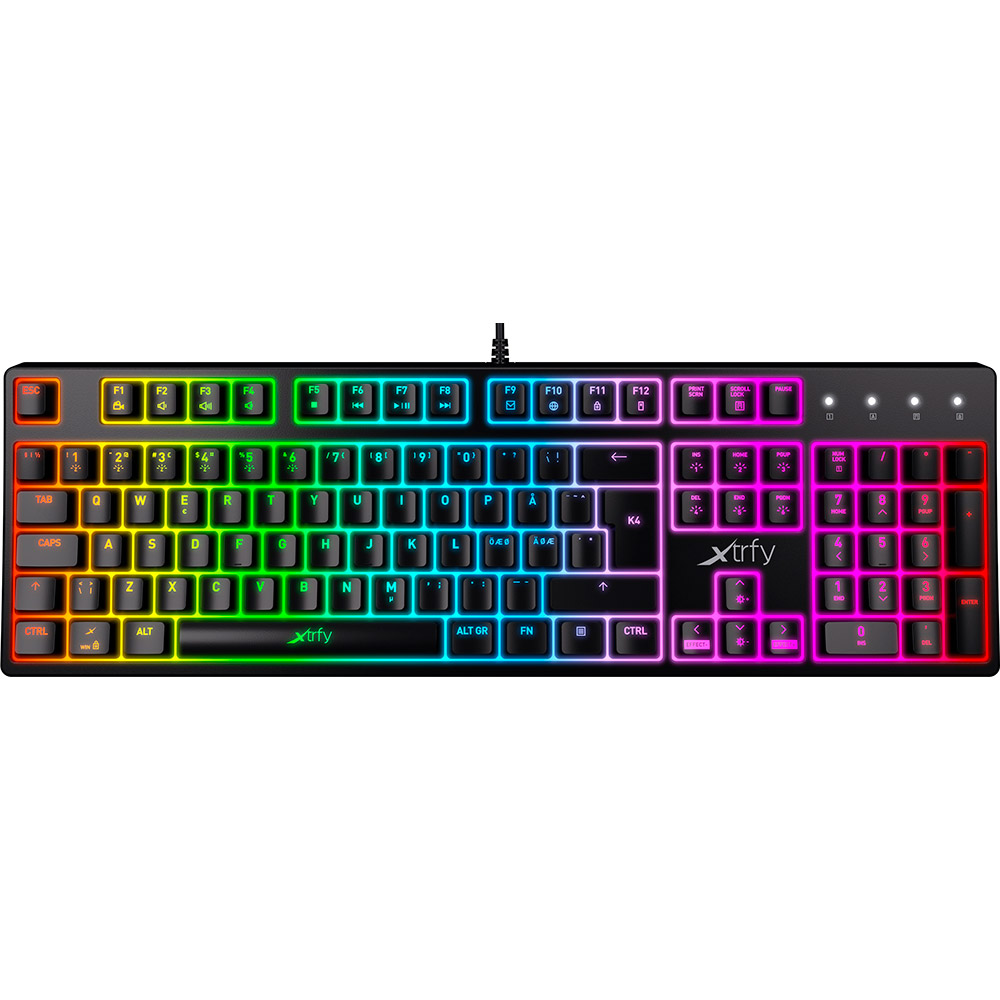 

Клавиатура XTRFY K4 RGB Kailh Red Ukr-Ru Black (XG-K4-RGB-R-UKR), K4 RGB Kailh Red Ukr-Ru, Black