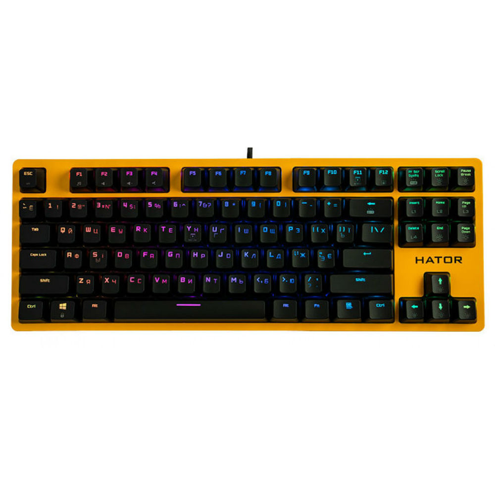 

Клавиатура HATOR Rockfall EVO TKL Optical Yellow (HTK-632), Rockfall EVO TKL Optical (HTK-632) Yellow