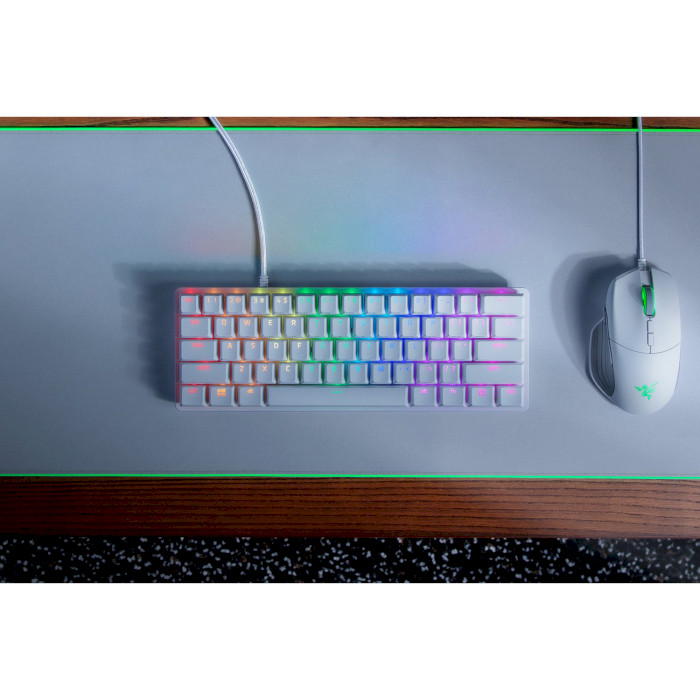 Клавиатура RAZER Huntsman mini Mercury Edition ENG purple switch (RZ03-03390300-R3M1) Конструкция механическая
