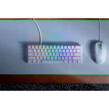 Клавиатура RAZER Huntsman mini Mercury Edition ENG purple switch (RZ03-03390300-R3M1)