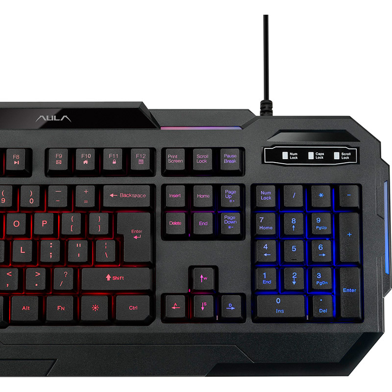 Клавіатура AULA Terminus gaming keyboard EN/RU Black (6948391234519) Конструкція мембранна