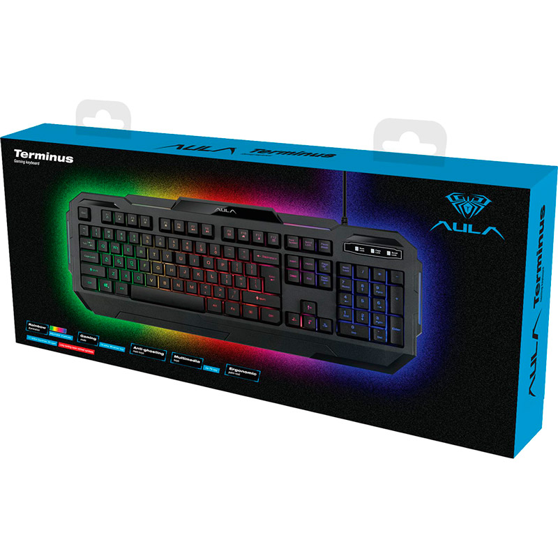 Фото Клавіатура AULA Terminus gaming keyboard EN/RU Black (6948391234519)