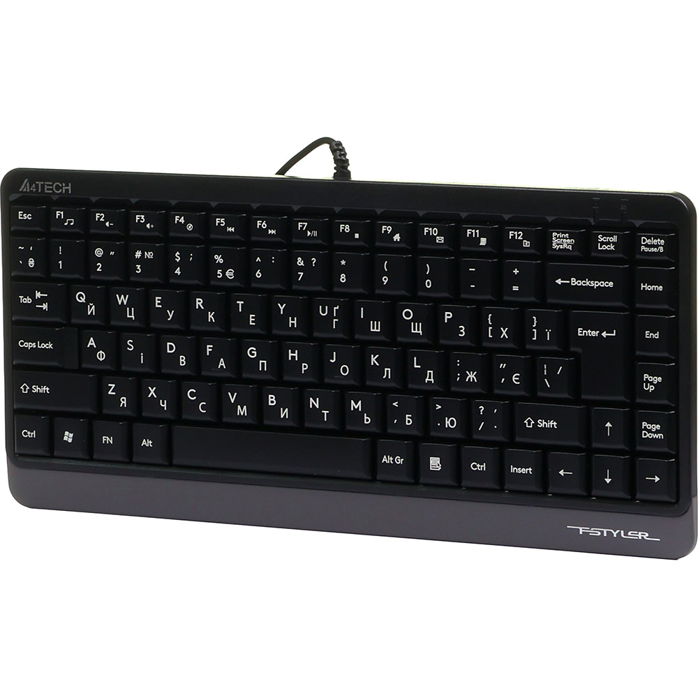 Клавиатура A4TECH FK11 USB Fstyler Compact Size Grey Подключение проводное