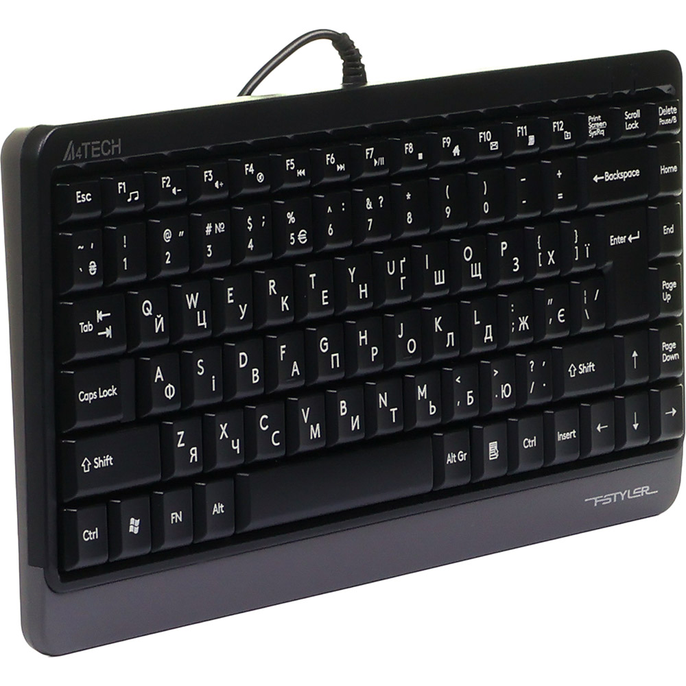 Клавиатура A4TECH FK11 USB Fstyler Compact Size Grey Конструкция мембранная