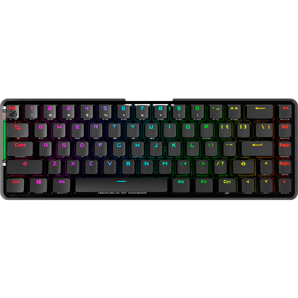 

Клавиатура ASUS ROG Falchion PBT Cherry Red US WL RGB Black (90MP01Y0-BKUA00), ROG Falchion PBT Cherry Red US WL RGB Black