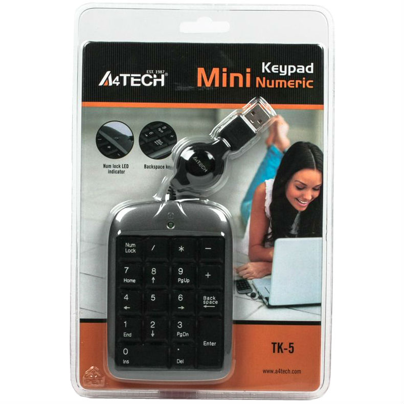 Клавиатура A4 TECH TK-5 Keypad  USB Комплектация клавиатура