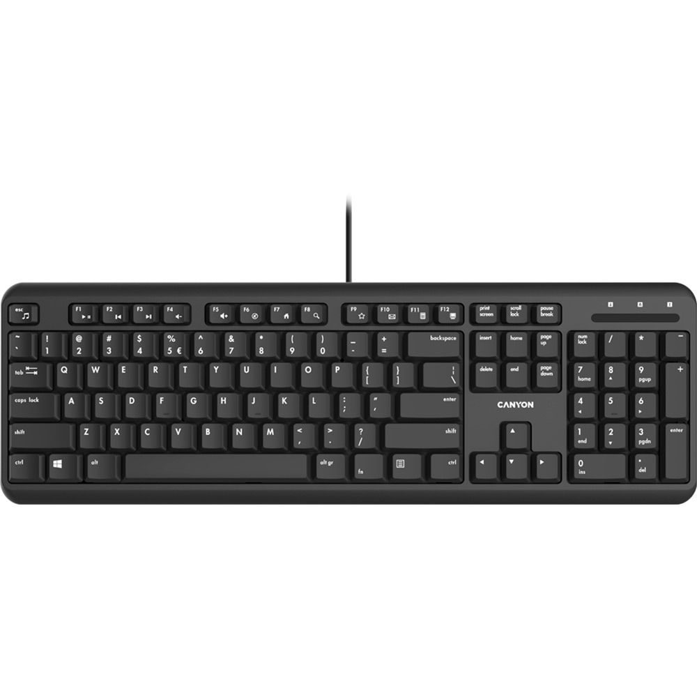 Клавіатура CANYON wired keyboard with Silent switches (CNS-HKB02-RU) Клас мультимедійна