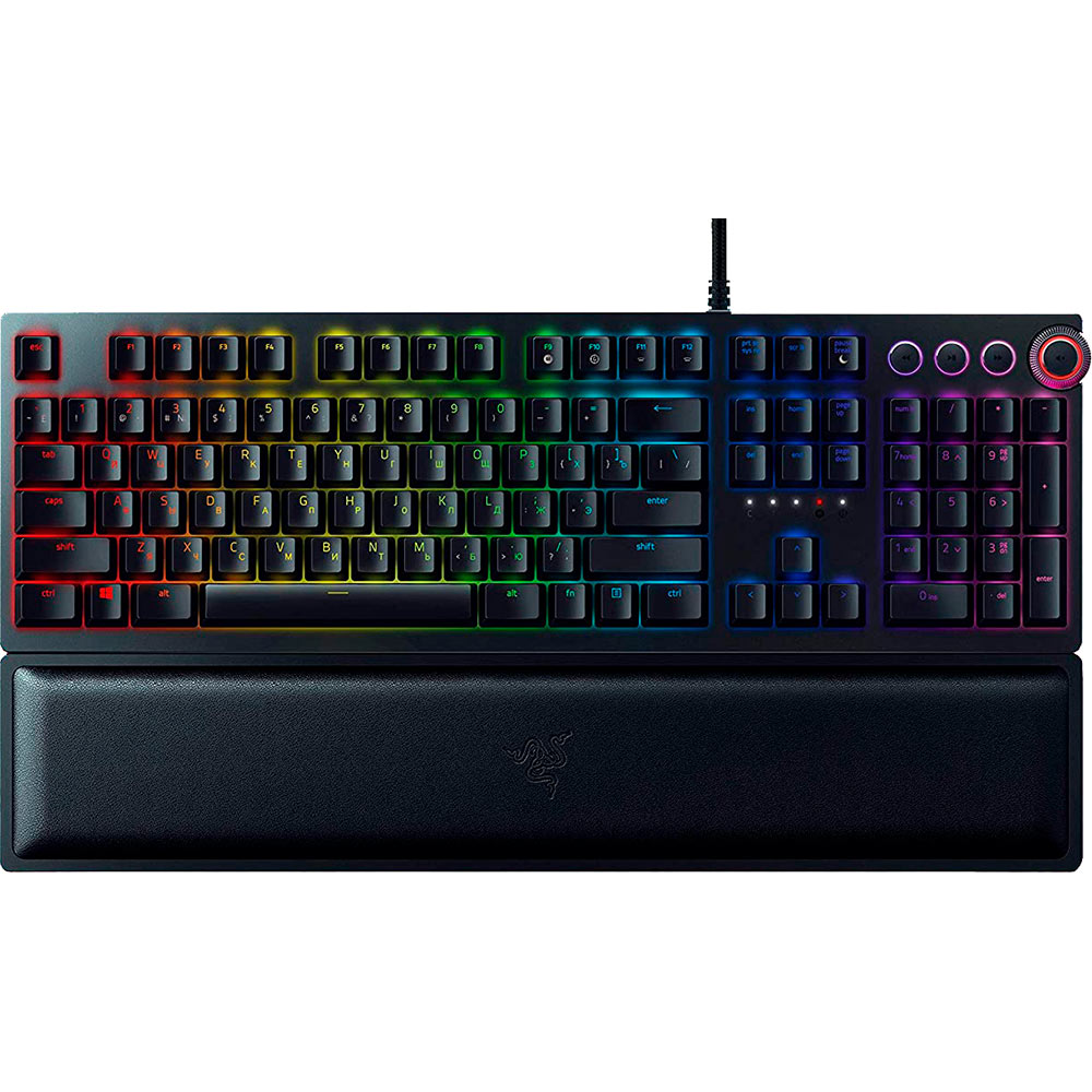 

Клавиатура Razer Huntsman Elite Purple Optical switch RU USB (RZ03-01870700-R3R1), Huntsman Elite Clicky Optical RU